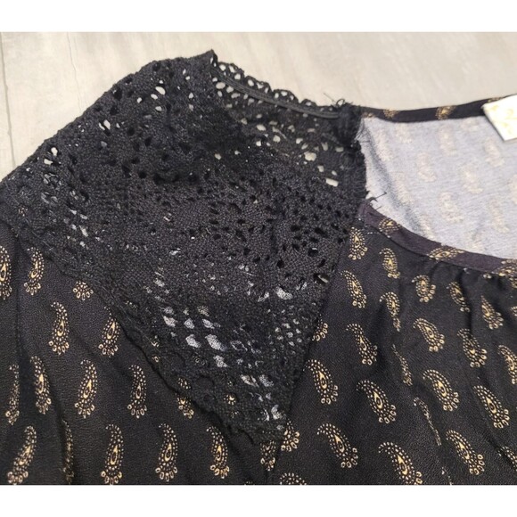 NWT Weekend Suzanne Betro Peasant Floral Top 1X Plus Bell Sleeve Crotched - Picture 7 of 8